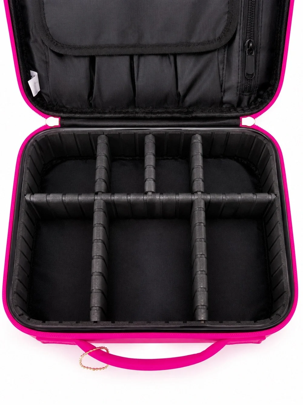 IMO Vegan Hot Pink Train Case Makeup Organizer Cosmetic Storage Bag NWT